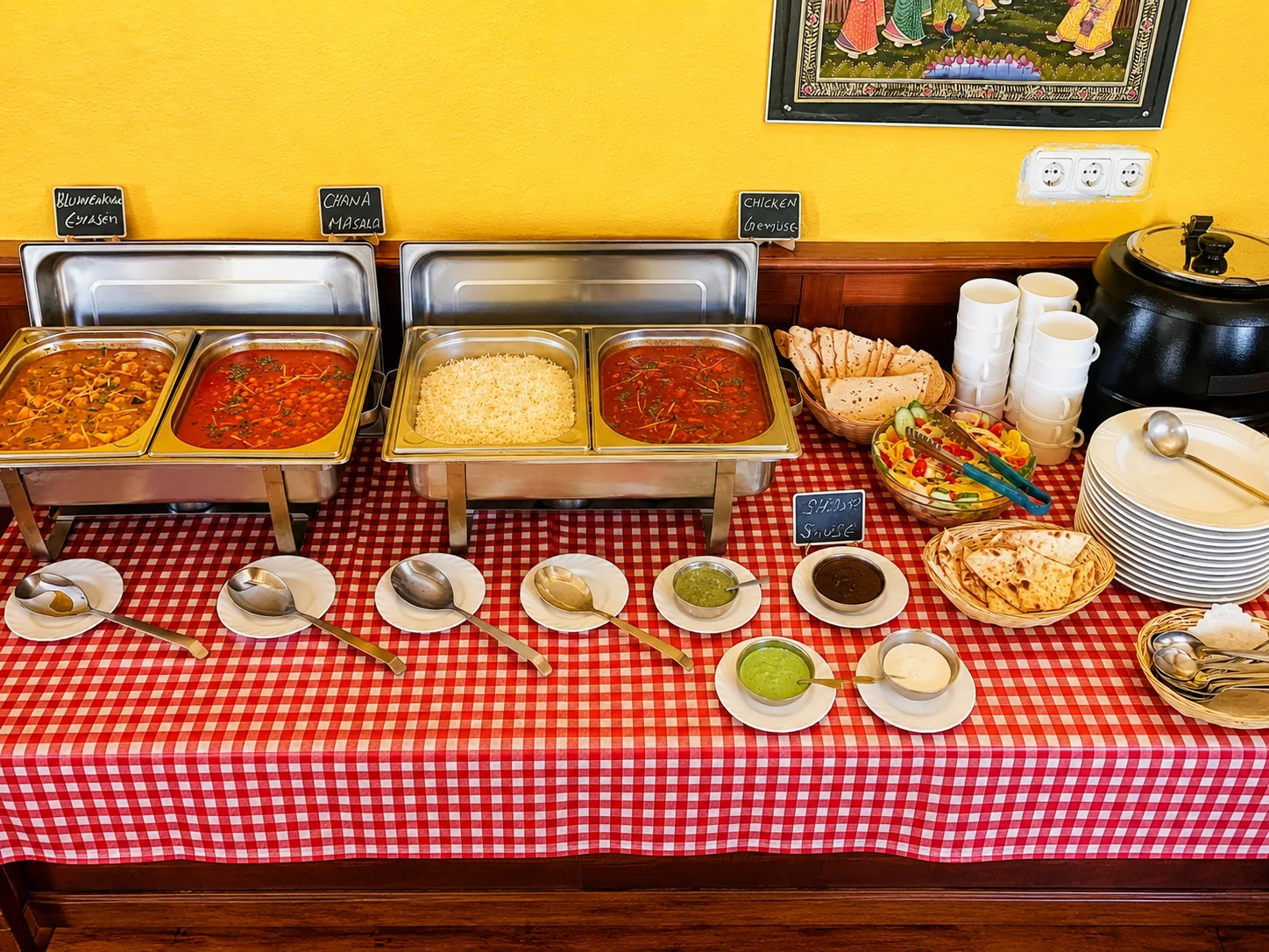 Reichhaltiges indisches Mittagsbuffet im Taste of India